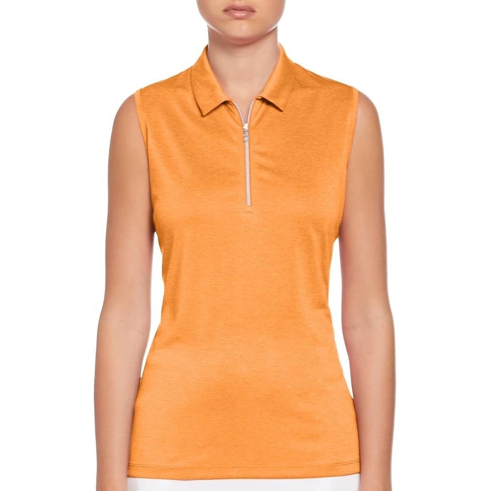 NWT Women's Callaway Opti-Dri Sleeveless Golf Polo - Large - Nectarine